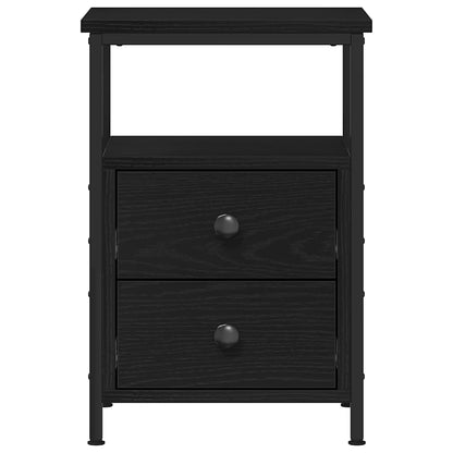 Comodini 2 pz Rovere Nero 34x35,5x50 cm Legno di Argilla - homemem39