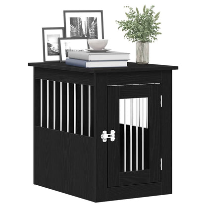 Trasportino per Cani Rovere Nero 45x62x59 cm in Legno Aggregato