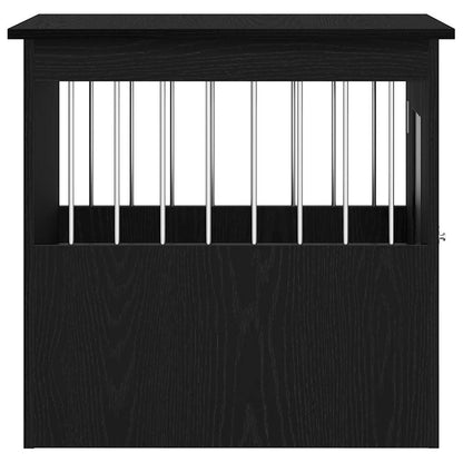 Trasportino per Cani Rovere Nero 45x62x59 cm in Legno Aggregato