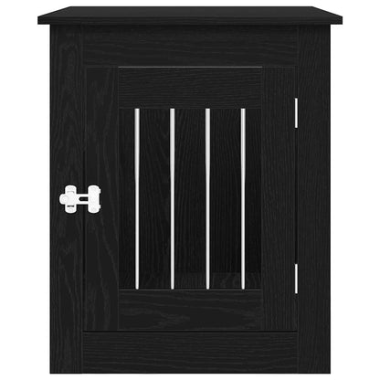 Mobile per cuccia per cani Rovere Nero 55x75x65 cm in legno ingegnerizzato