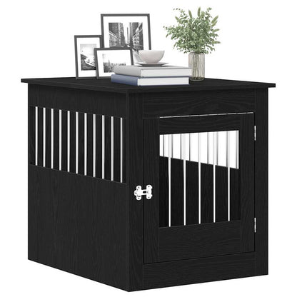 Mobile per cuccia per cani Rovere Nero 64,5x80x71 cm in legno ingegnerizzato