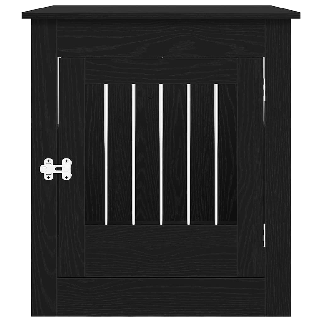 Mobile per cuccia per cani Rovere Nero 64,5x80x71 cm in legno ingegnerizzato