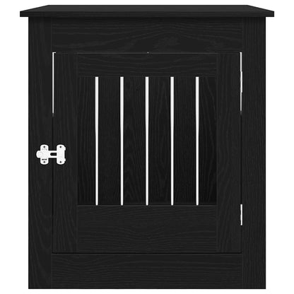 Mobile per cuccia per cani Rovere Nero 64,5x80x71 cm in legno ingegnerizzato