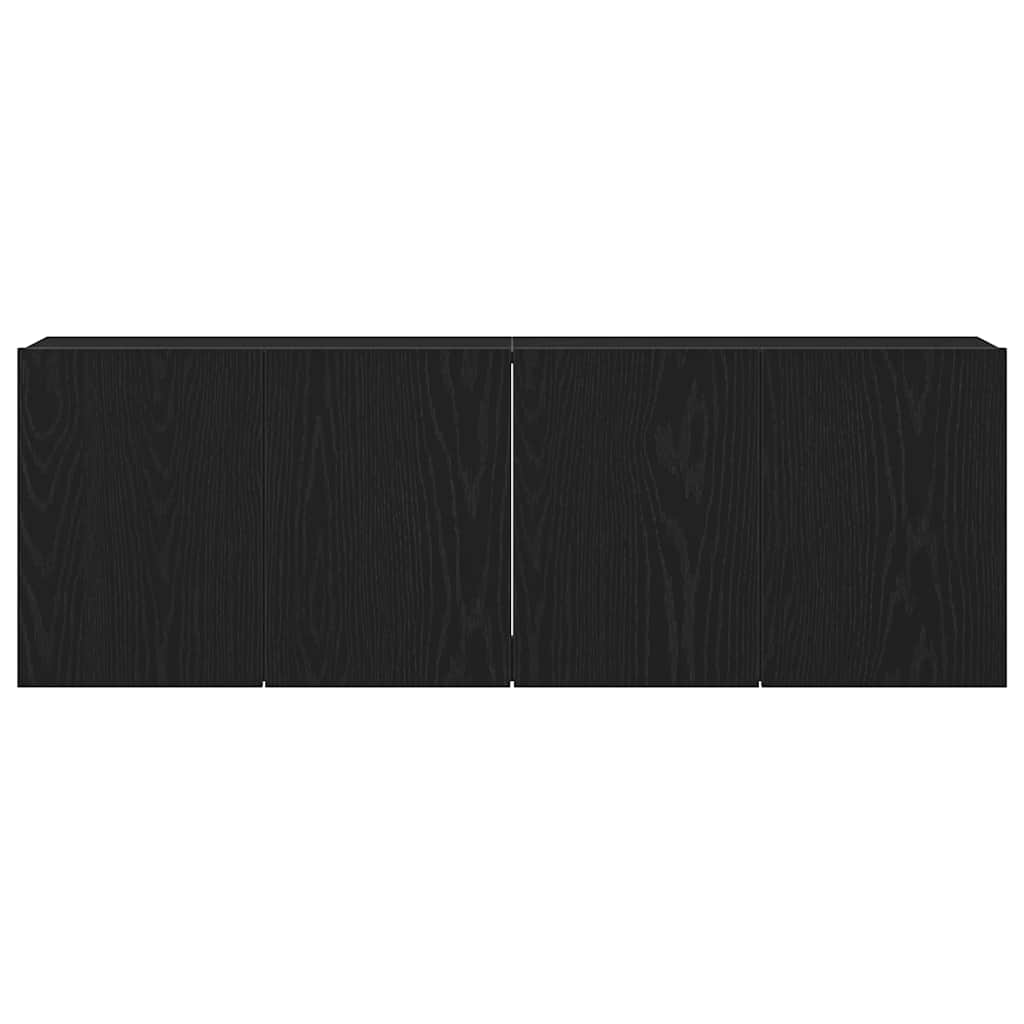 Mobili Porta TV 2 pz Rovere Nero 120x30x41 cm Legno di Argilla