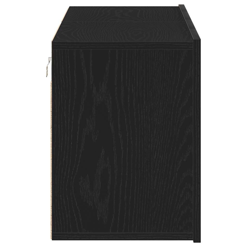 Mobili Porta TV 2 pz Rovere Nero 120x30x41 cm Legno di Argilla