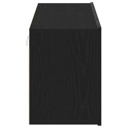 Mobili Porta TV 2 pz Rovere Nero 160x30x41 cm Legno Assicellare
