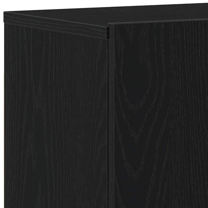 Mobili Porta TV 2 pz Rovere Nero 160x30x41 cm Legno Assicellare