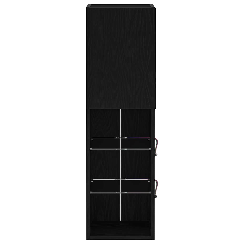 Mobile TV Nero 30,5 x 30 x 102 cm Legno multistrato