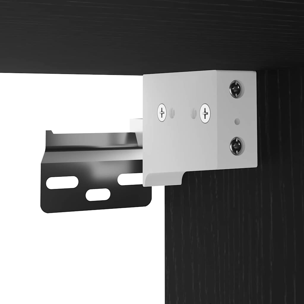 Set mobile TV con LED 2 pcs Rovere Nero 30,5 x 30 x 102 cm | homemem39