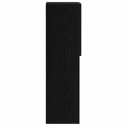 Set mobile TV con LED 2 pcs Rovere Nero 30,5 x 30 x 102 cm