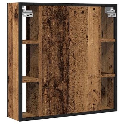 Mobile da Bagno con Specchio Legno Antico 60x16x60cm Truciolato | homemem39