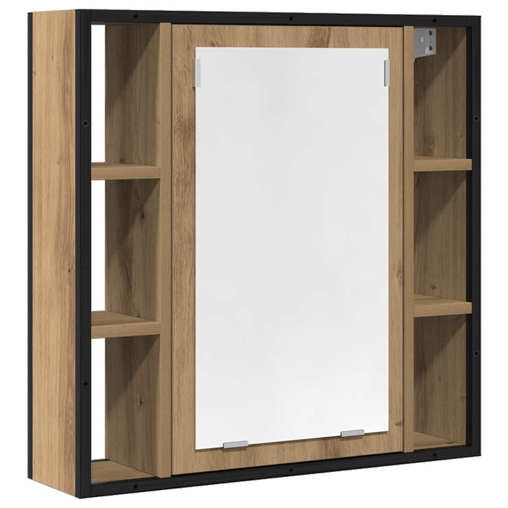 Mobile Bagno Specchio Rovere Artigianale 60x16x60 cm Truciolato | homemem39