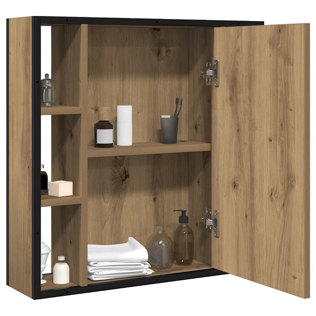 Mobile Bagno Specchio Rovere Artigianale 60x16x60 cm Truciolato | homemem39