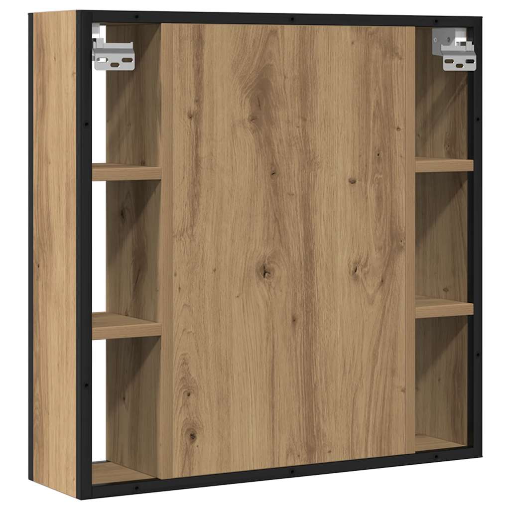 Mobile Bagno Specchio Rovere Artigianale 60x16x60 cm Truciolato | homemem39