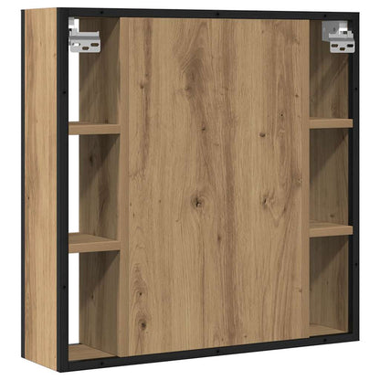 Mobile Bagno Specchio Rovere Artigianale 60x16x60 cm Truciolato | homemem39