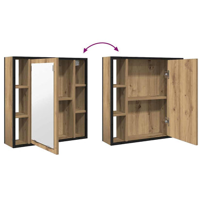 Mobile Bagno Specchio Rovere Artigianale 60x16x60 cm Truciolato | homemem39