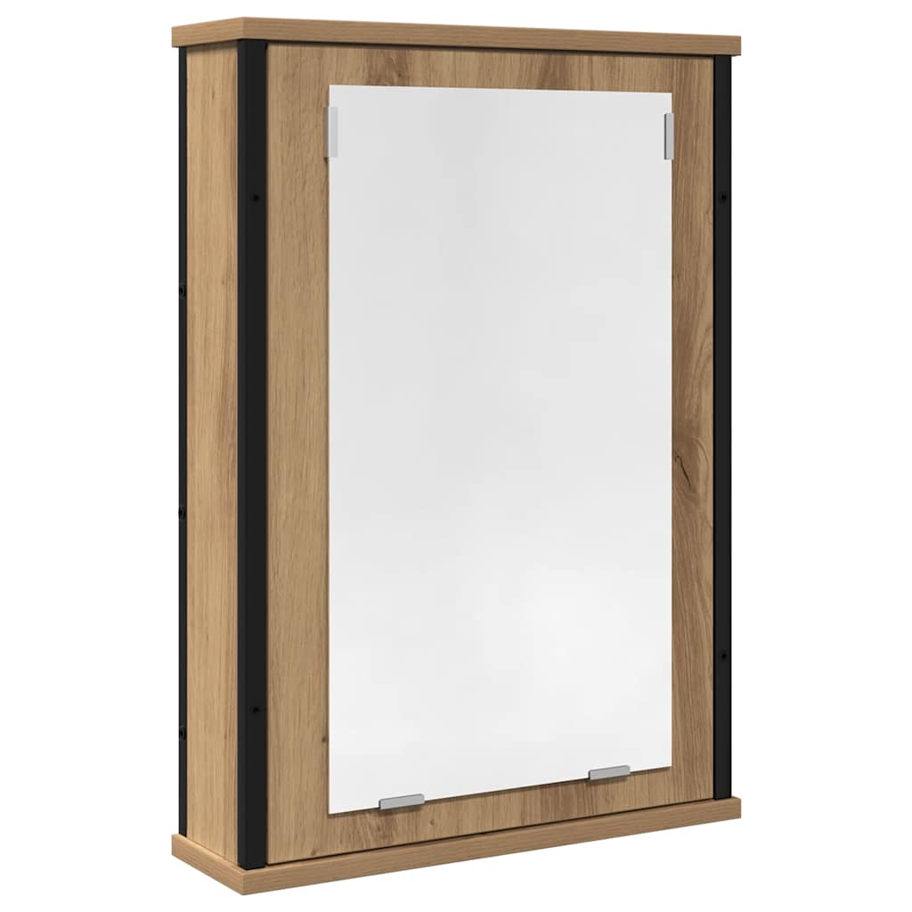 Mobile Bagno Specchio Rovere Artigianale 42x12x60 cm Truciolato | homemem39