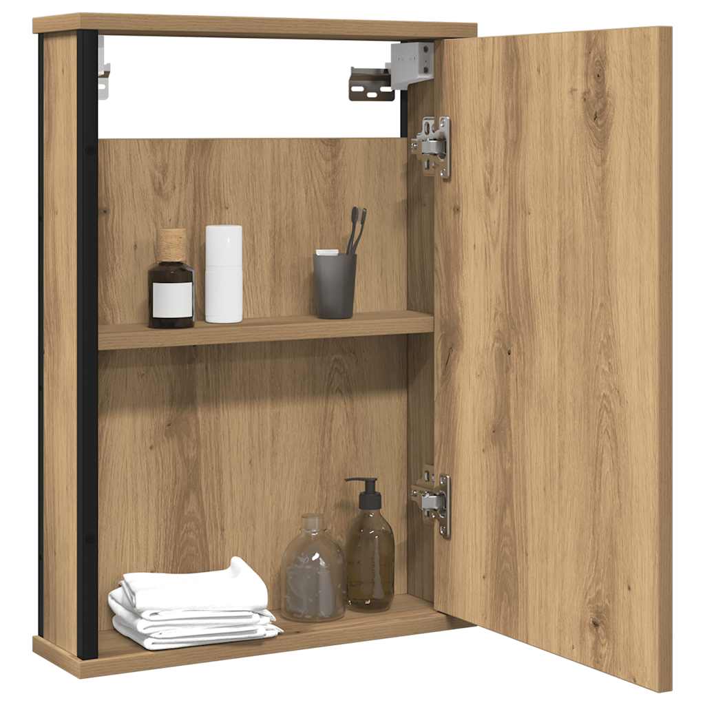 Mobile Bagno Specchio Rovere Artigianale 42x12x60 cm Truciolato | homemem39
