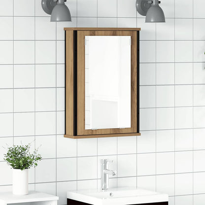Mobile Bagno Specchio Rovere Artigianale 42x12x60 cm Truciolato | homemem39
