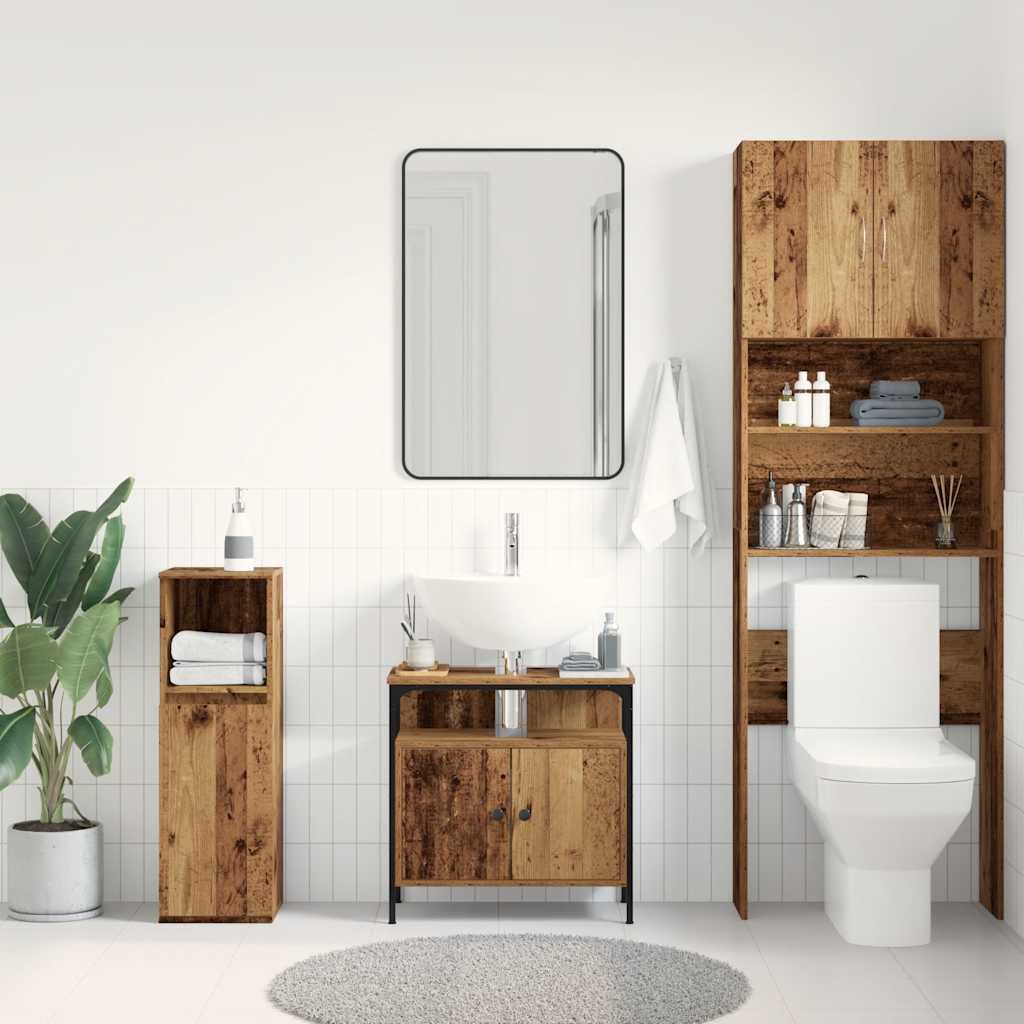 Mobile Lavabo Bagno Legno Antico 60x30x60 cm Legno Multistrato | homemem39