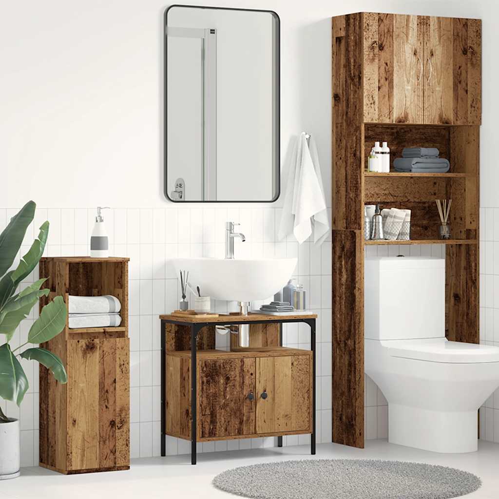 Mobile Lavabo Bagno Legno Antico 60x30x60 cm Legno Multistrato | homemem39