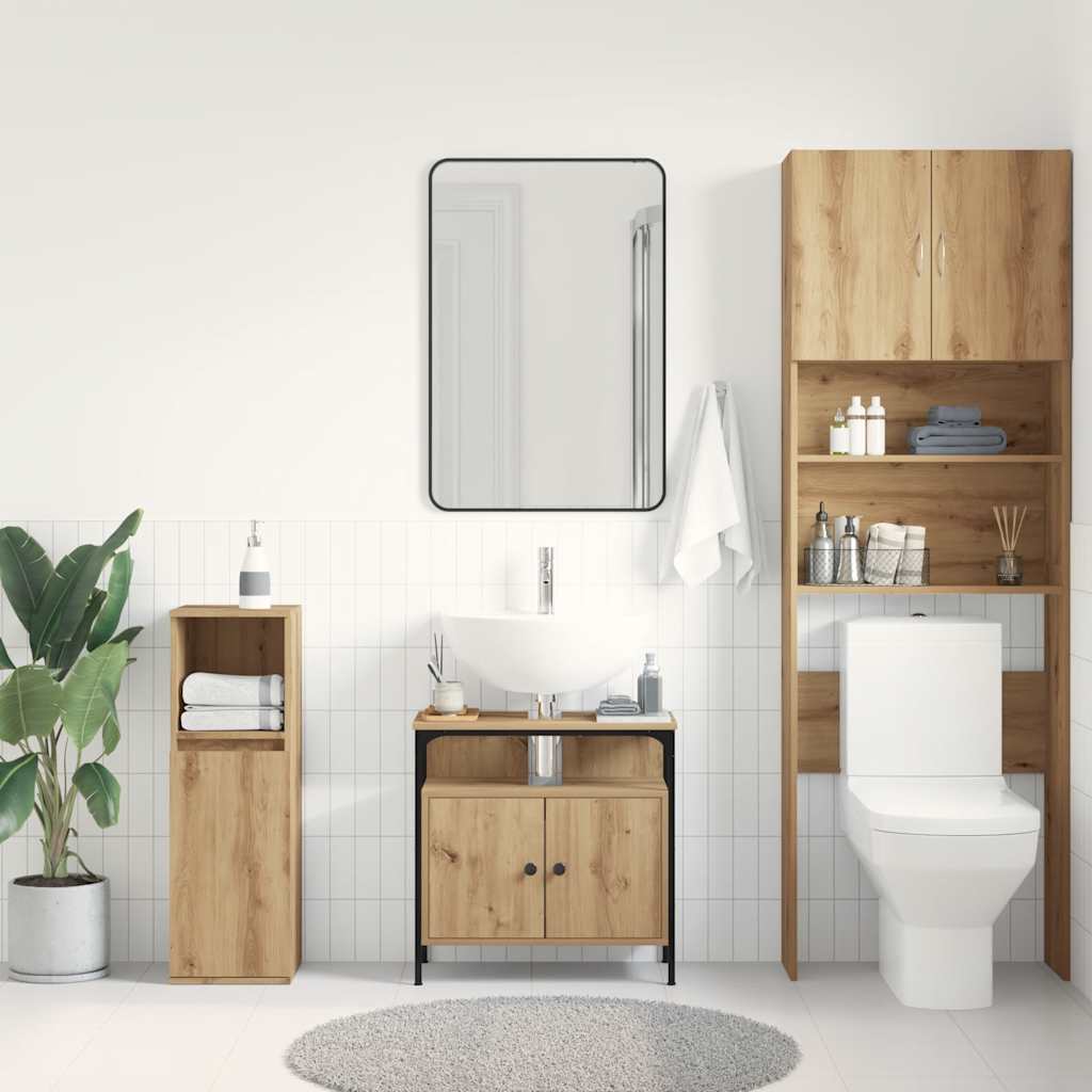 Mobile Lavabo Bagno Rovere Artigianale 60x30x60cm Truciolato | homemem39
