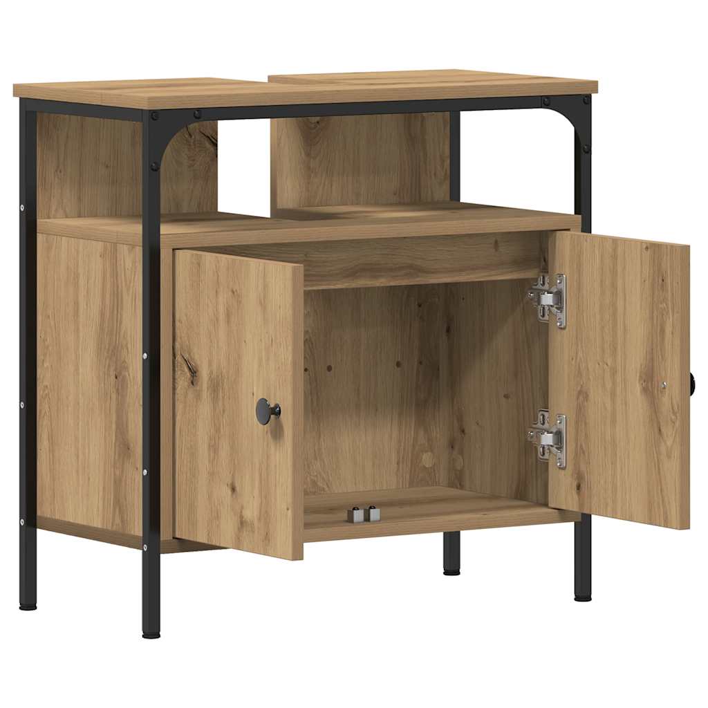 Mobile Lavabo Bagno Rovere Artigianale 60x30x60cm Truciolato | homemem39