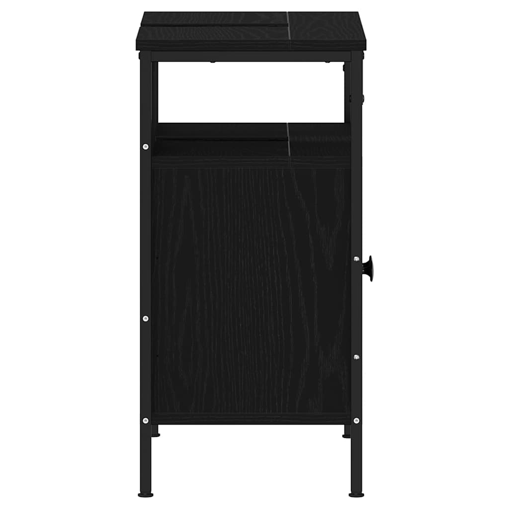 Mobile Lavabo Bagno Rovere Nero 60x30x60cm Legno Multistrato | homemem39