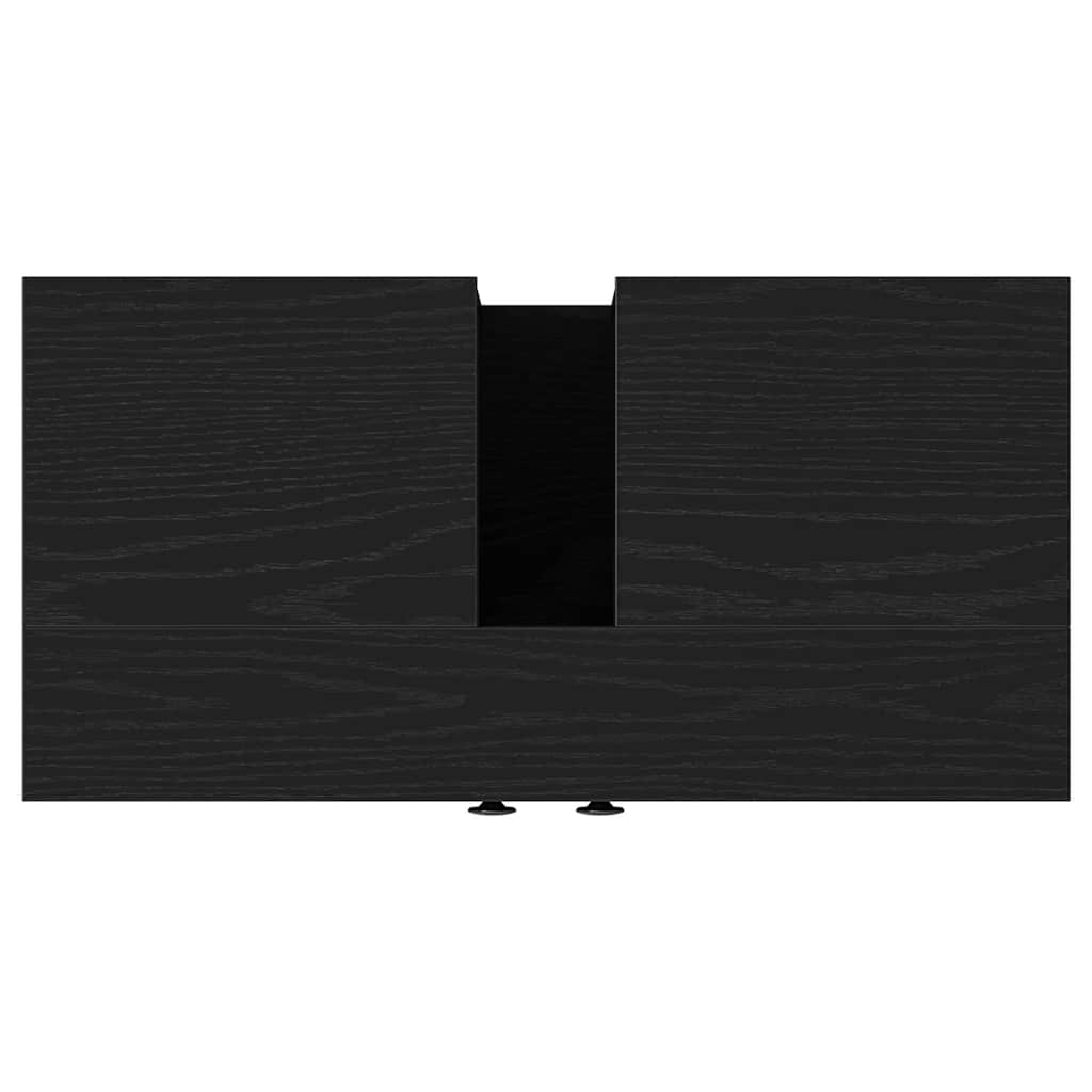 Mobile Lavabo Bagno Rovere Nero 60x30x60cm Legno Multistrato | homemem39