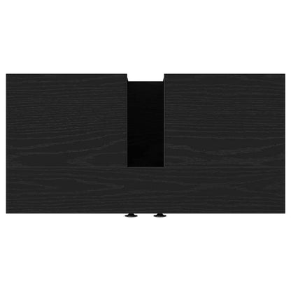 Mobile Lavabo Bagno Rovere Nero 60x30x60cm Legno Multistrato | homemem39