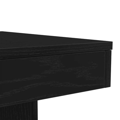 Tavolino da Salotto con Luci LED Rovere Nero 50x50x40 cm | homemem39