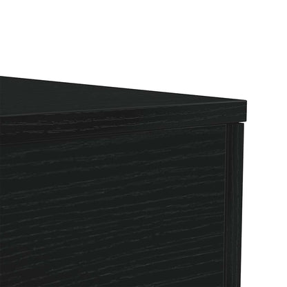 Tavolino da Salotto con Luci LED Rovere Nero 50x50x40 cm
