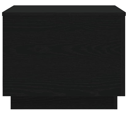 Tavolino da Salotto con Luci LED Rovere Nero 50x50x40 cm | homemem39