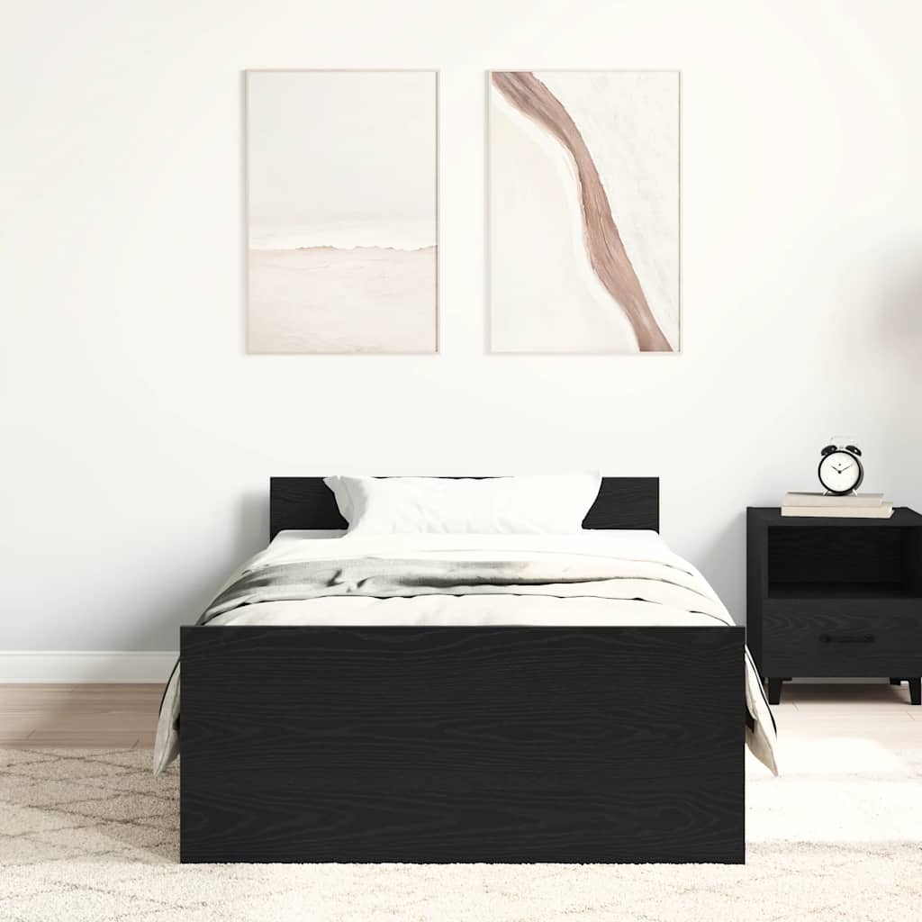 Giroletto senza Materasso Rovere Nero 75x190 cm in Truciolato | homemem39