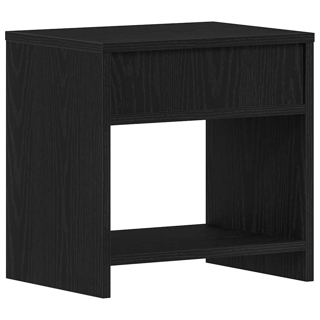 Comodino Rovere Nero 40x30x40 cm in Legno Multistrato - homemem39