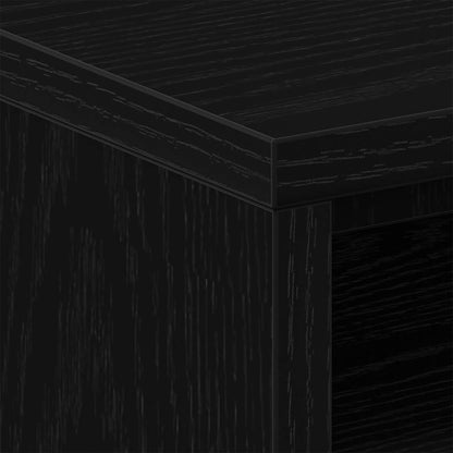 Comodino Rovere Nero 40x30x40 cm in Legno Multistrato - homemem39