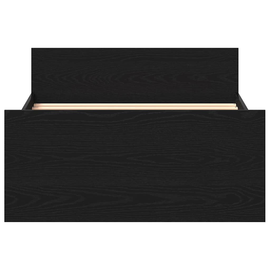 Giroletto senza Materasso Rovere Nero 90x200cm in Truciolato | homemem39