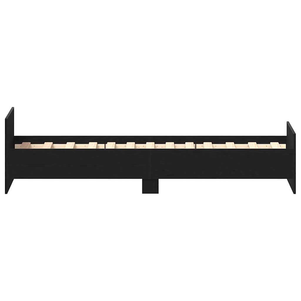 Giroletto senza Materasso Rovere Nero 90x200cm in Truciolato | homemem39