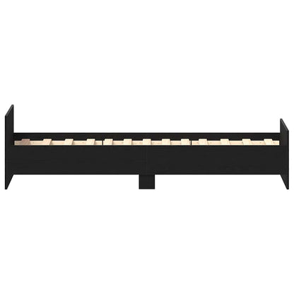 Giroletto senza Materasso Rovere Nero 90x200cm in Truciolato - homemem39