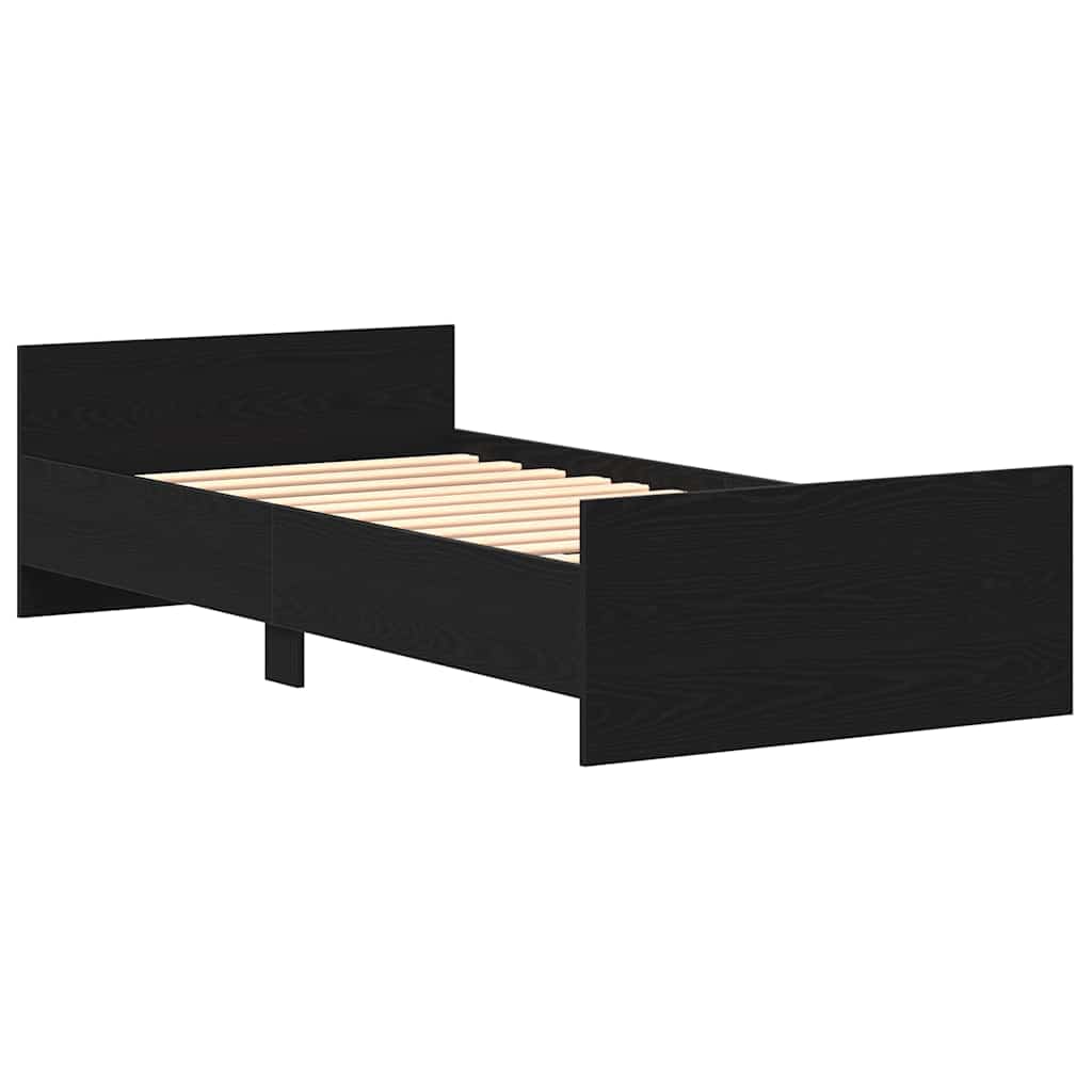 Giroletto senza Materasso Rovere Nero 100x200 cm in Truciolato | homemem39