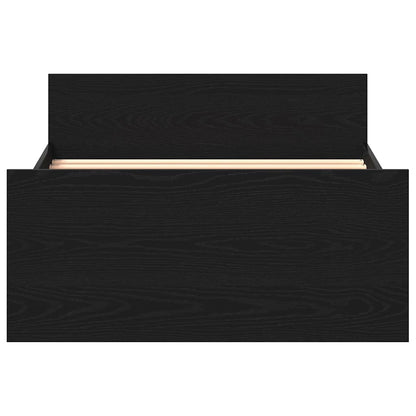 Giroletto senza Materasso Rovere Nero 100x200 cm in Truciolato | homemem39
