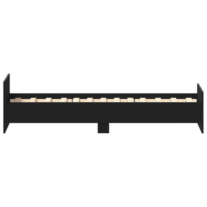 Giroletto senza Materasso Rovere Nero 100x200 cm in Truciolato | homemem39