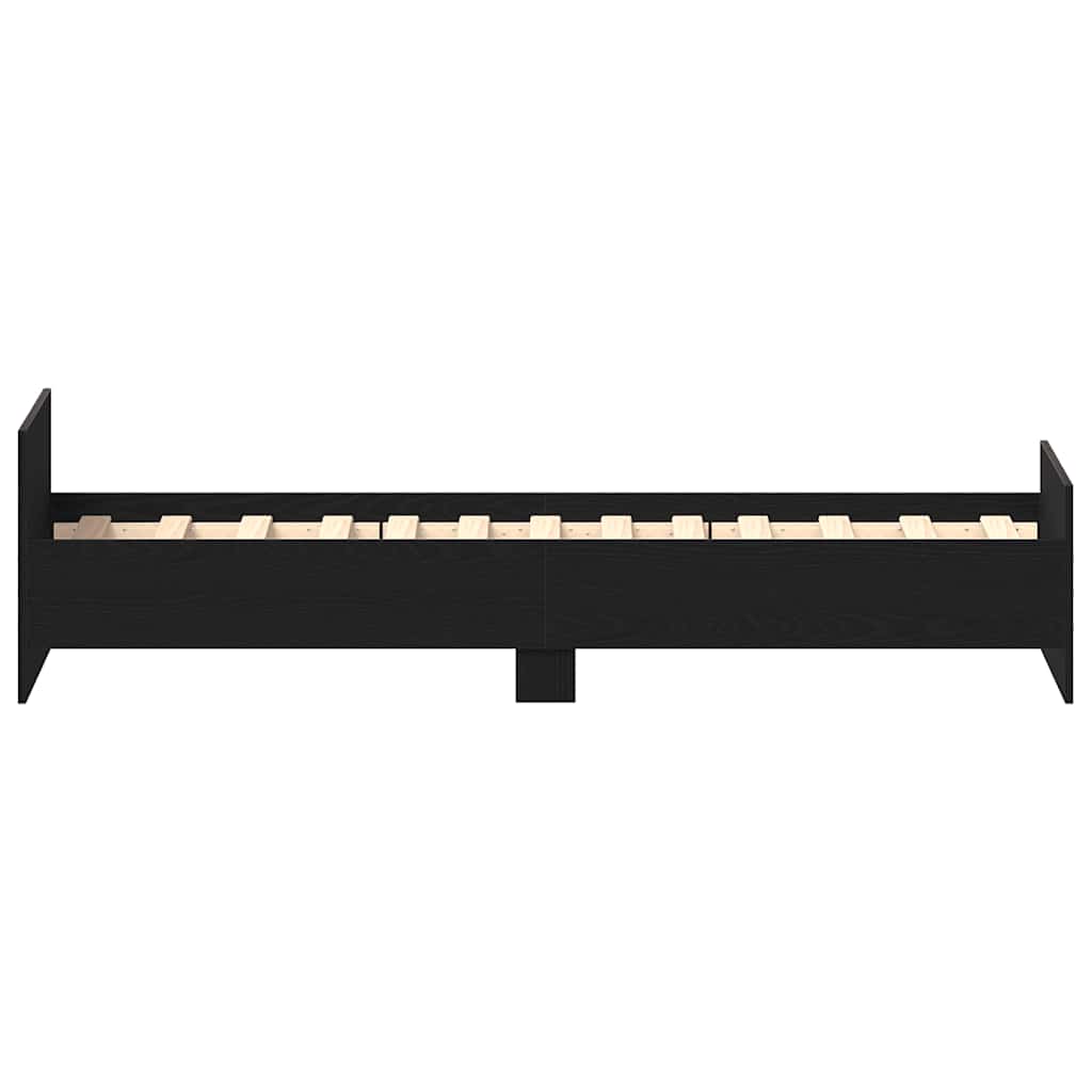 Giroletto senza Materasso Rovere Nero 100x200 cm in Truciolato - homemem39