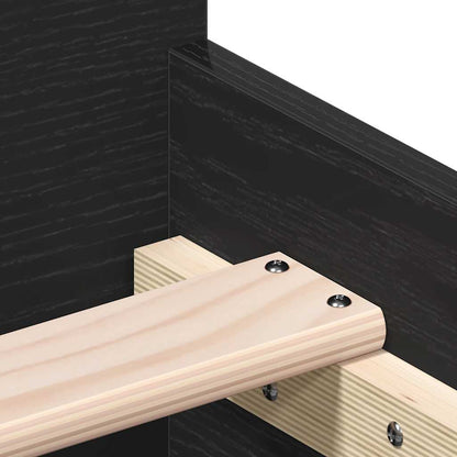 Giroletto senza Materasso Rovere Nero 100x200 cm in Truciolato | homemem39