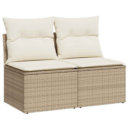 Set Divano da Giardino 2 pz con Cuscini Beige Polyrattan Acacia - homemem39