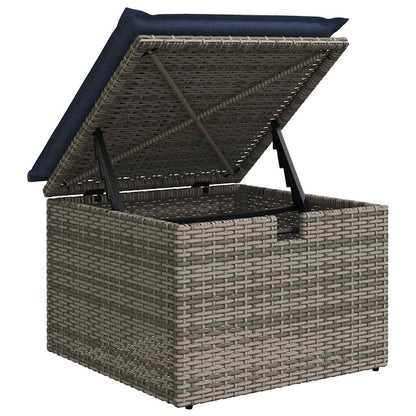 Set Divano da Giardino 8 pz con Cuscini Grigio in Polyrattan