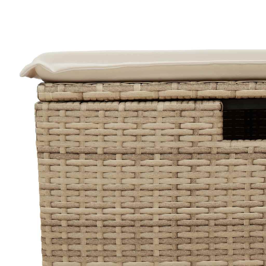 Set Divano da Giardino 9 pz con Cuscini Beige in Polyrattan | homemem39