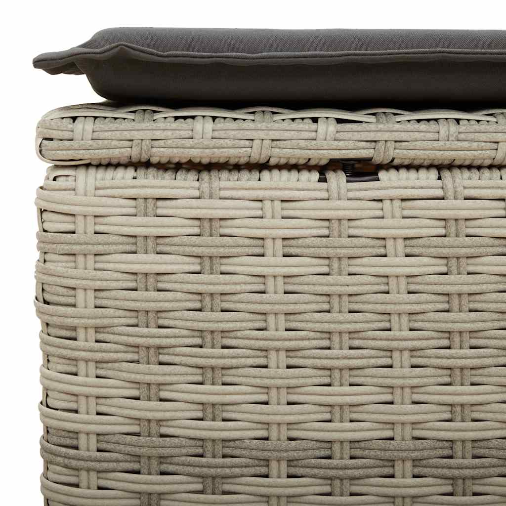 Set Divano da Giardino 9pz con Cuscini Grigio Chiaro Polyrattan - homemem39