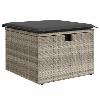 Set Divano da Giardino 5pz con Cuscini Grigio Chiaro Polyrattan - homemem39