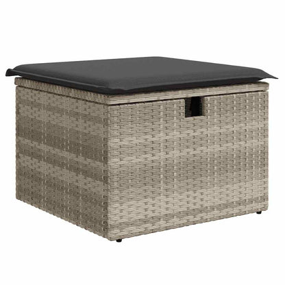 Set Divano da Giardino 8pz con Cuscini Grigio Chiaro Polyrattan - homemem39